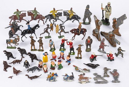 ASSORTED PAINTED CAST-LEAD TOYS, UNCOUNTED LOT,