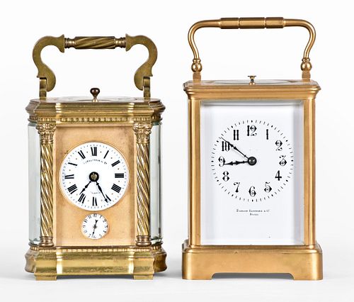 Two French Carriage Clocks
