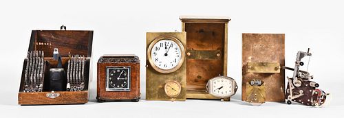 A lot of electric clocks and parts including a Silentia and an ATO