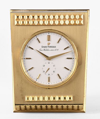 A Girard Perregaux desk or table clock with electric remontoire