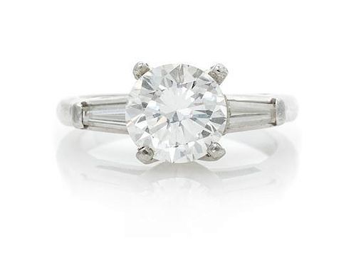 A Platinum and Diamond Ring, 3.15 dwts.