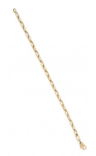 * An 18 Karat Yellow Gold Link Bracelet, Cartier, 7.10 dwts.
