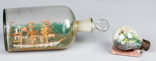 American ship in a bottle, 19th c.