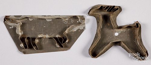 Two tin cookie cutters, 19th c.