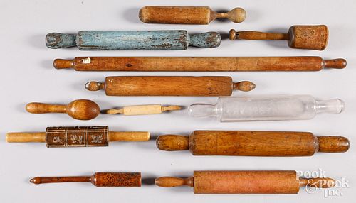 Rolling pins and mashers, 19th/20th c.