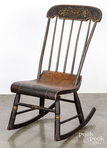 New England stenciled rocking chair, 19th c.