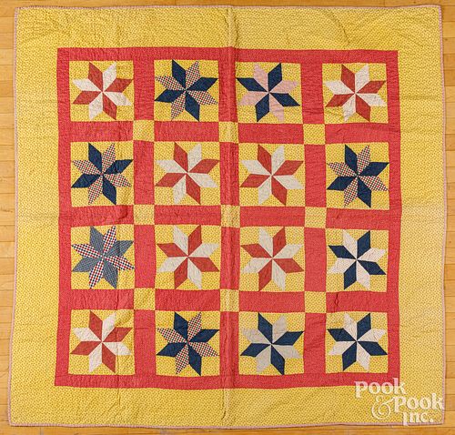Patchwork star quilt, early 20th c.
