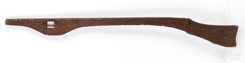 Primitive pine toy gun, ca. 1900