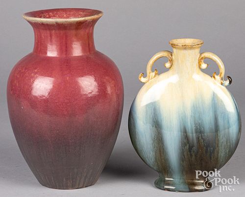 Two Fulper pottery vases