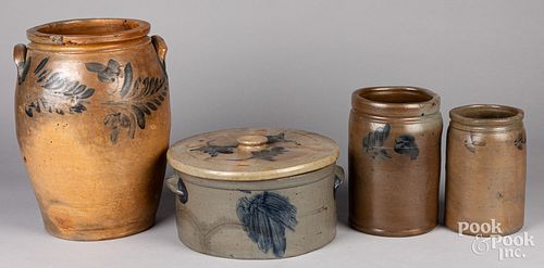 Four pieces of stoneware, 19th c.