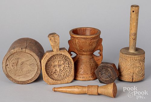 Scandinavian carved woodenware, 19th c.
