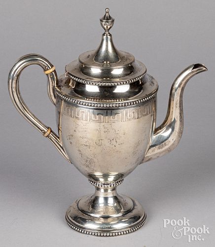 Bigelow, Kennard coin silver teapot