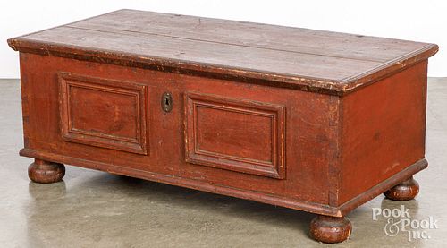 Continental painted blanket chest, 18th c.