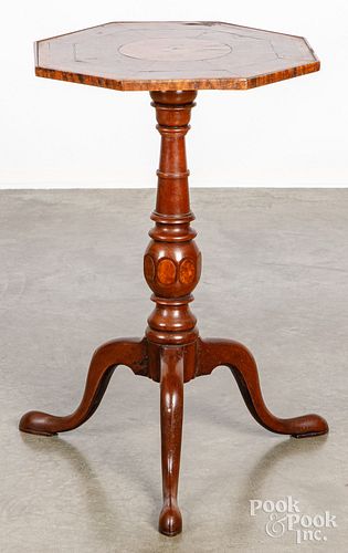 Queen Anne mixed woods candlestand, 19th c.