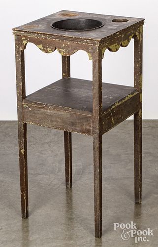 Painted basin stand, 19th c.
