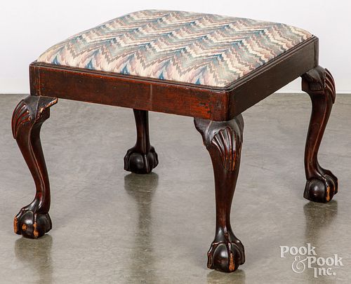 Chippendale mahogany stool