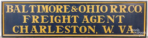 Contemporary Baltimore & Ohio Railroad sign