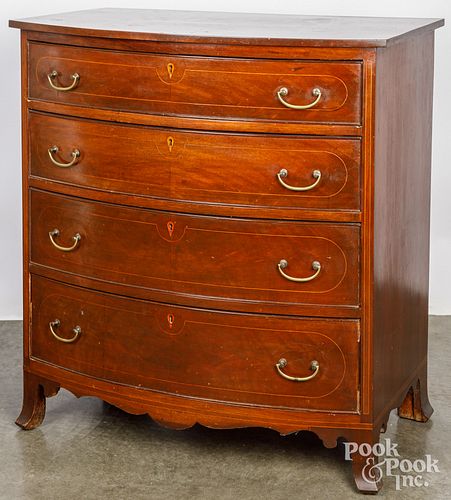 Pennsylvania Federal bowfront chest of drawers