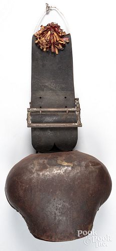 Massive iron cow bell, early 20th