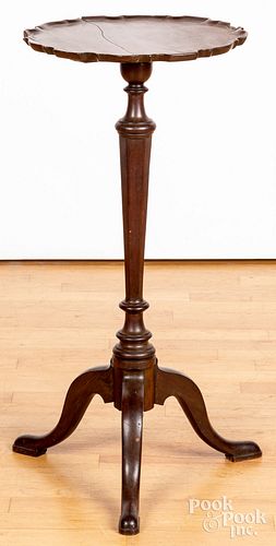 George III style mahogany piecrust kettle stand