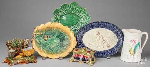 Majolica, to include a Holdcroft bowl