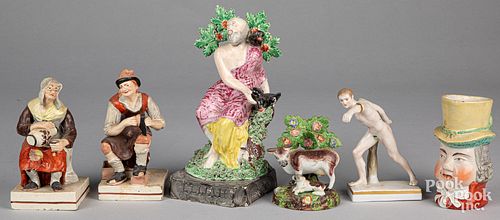 Pearlware and porcelain figures, 19th c.