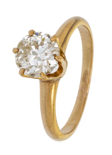 2.0ct Diamond (SI1, M) & 14kt Gold Engagement Ring, 3g Size: 9.25