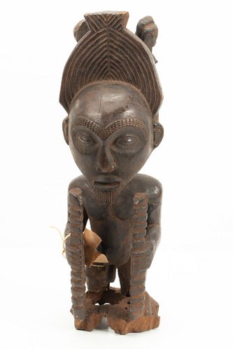 Baga African Carved Wood  Standing Male