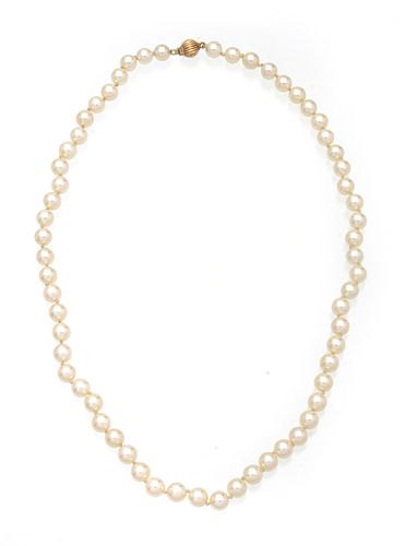 Cultured Pearl Necklace, 6.5mm - 7.00mm L 18''