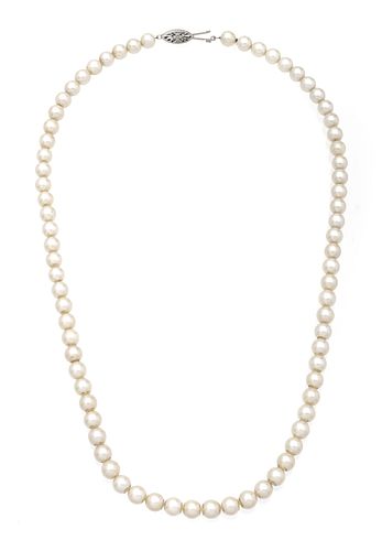 Cultured Pearl Necklace, 7.0mm L 21''