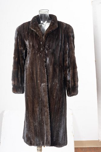Women's Mink Fur Coat, H 46'' Size: Extra Large