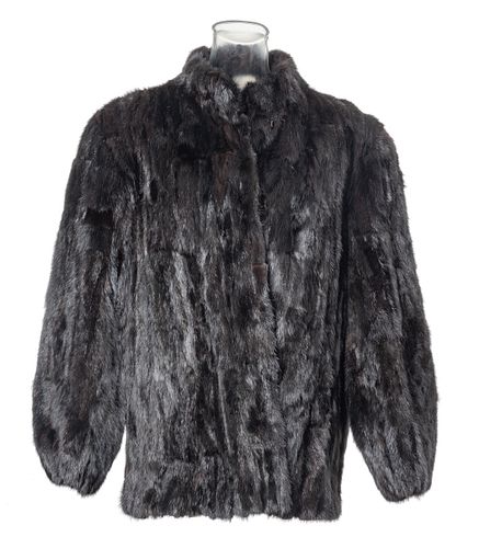 Women's Mink Fur Jacket, H 30'' Size: Large