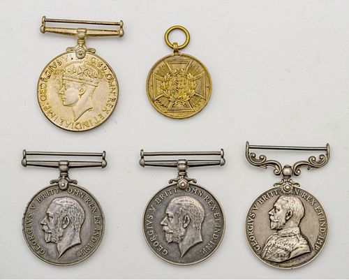 Military Medals, Franco-Prussian War, WWI And WWII, Five Pieces