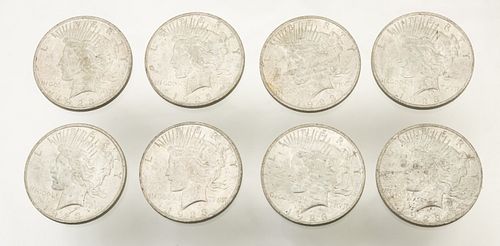 U.S. Silver Dollars, 1923, 28mm Diameter, 8 pcs