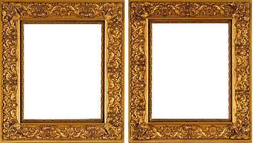 Pair of  Wood And Gesso Frames, H 25'' W 29''