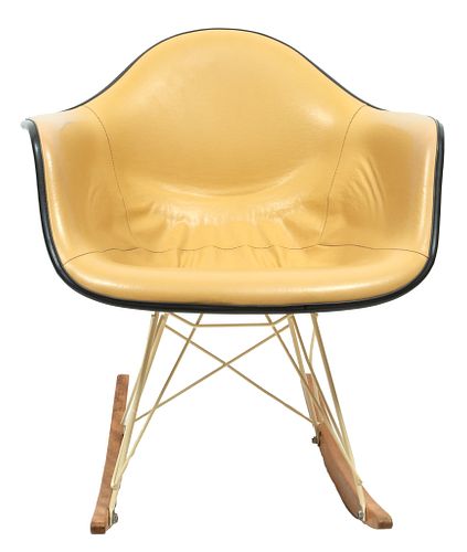 Charles And Ray Eames (American) For Herman Miller, Mid Century Modern Zenith Shell Rocking Chair C. 1960, H 26.5'' W 25'' Depth 25''