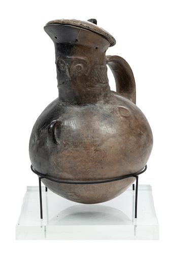 Early Bronze Age Turkish Lidded Vessel H 12.7'' W 8''