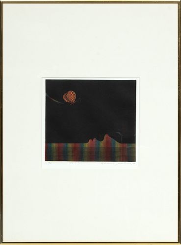 American Mezzotint In Colors On Wove Paper, Signed. C. 1974, H 21'' W 25''
