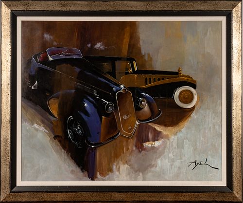 Axel Giclee On Canvas Automotive Scene, H 48'' W 60''