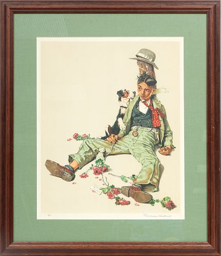 Norman Rockwell (American, 1894-1978) Lithograph In Colors On Wove Paper, Rejected Suitor, H 23'' W 19''