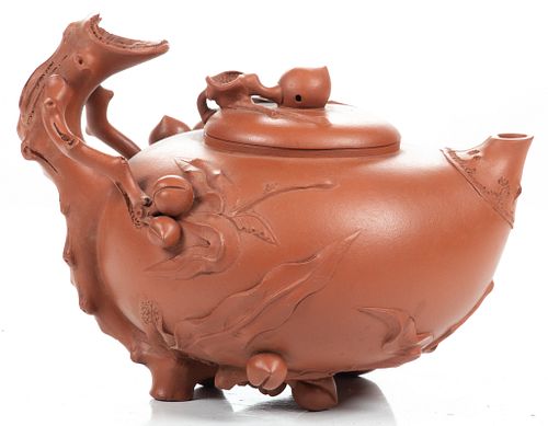 Chinese Teapot, H 5'' L 7''