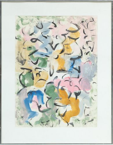 Jack Faxon, USA, 1936 -10, Watercolor On Paper, H 23'' W 17''