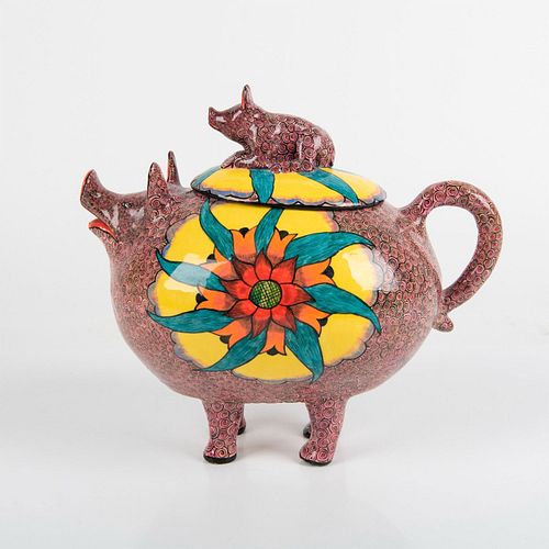 Ardmore Studio Lidded Teapot, Pig