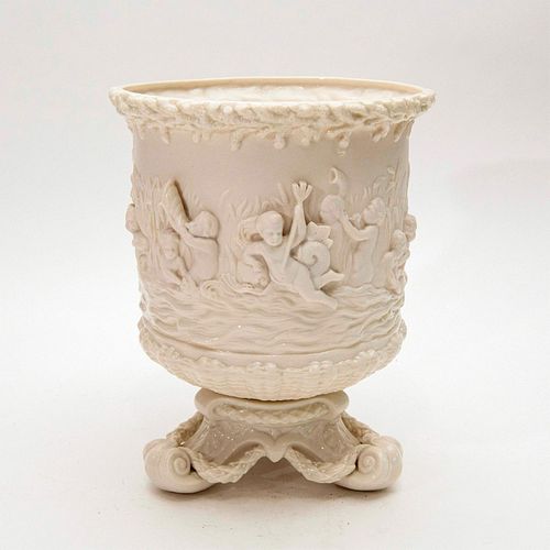 Belleek Pottery Porcelain Jardiniere, Naiads