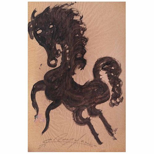 CHUCHO REYES, Sin título, Firmada, Anilina sobre papel de china, 75 x 49 cm, Con certificado