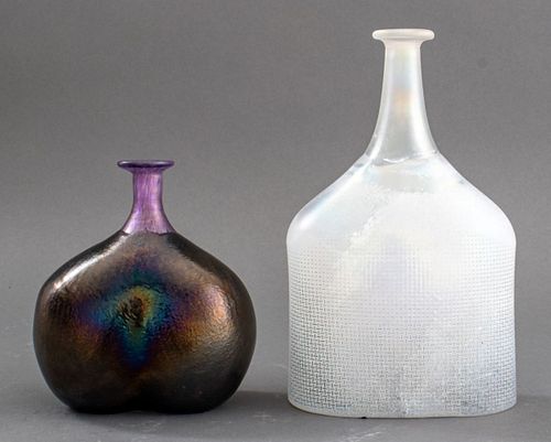 Bertil Ballien Kosta Boda Glass Bottle Vases, 2