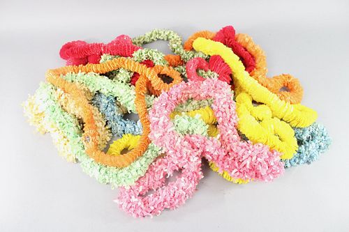 Colorful Collection of 11 Vintage Hawaiian Leis