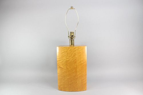 Mid Century Modern Birdseye Maple Table Lamp, Modernist