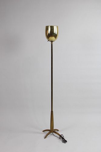 Stiffel Brass Tulip Shade Floor Lamp, Hollywood Regency
