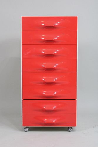 Raymond Loewy Red DF 2000 Valet Cabinet